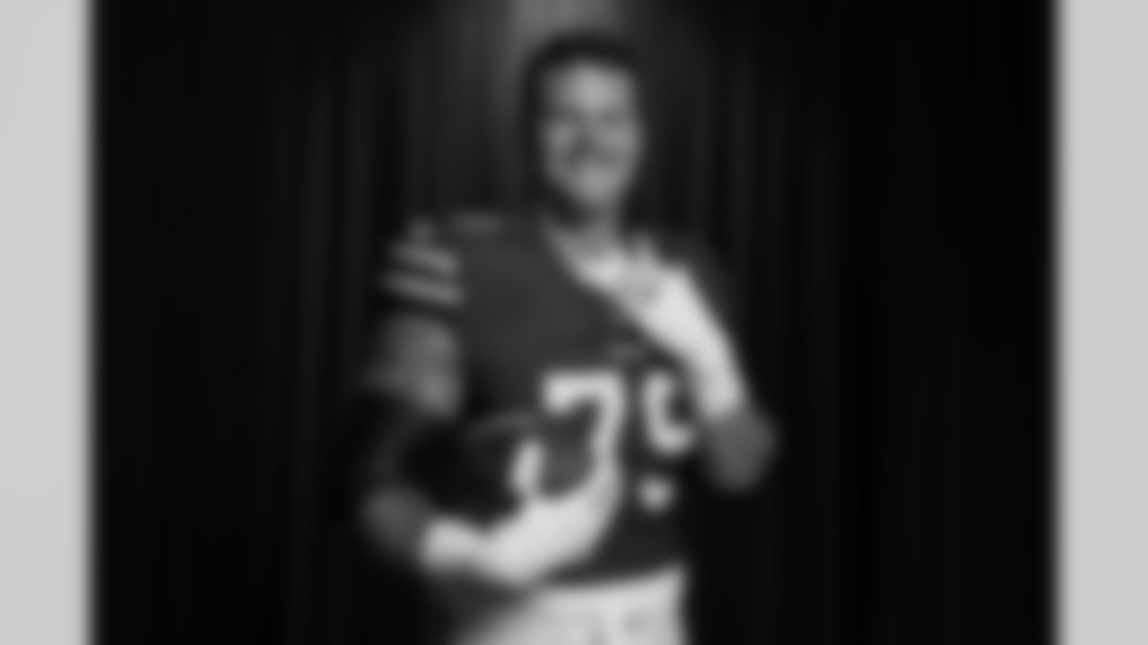 Spencer Brown. Buffalo Bills Veteran Media Day, June 09, 2025 at the Buffalo Bills Training Center.