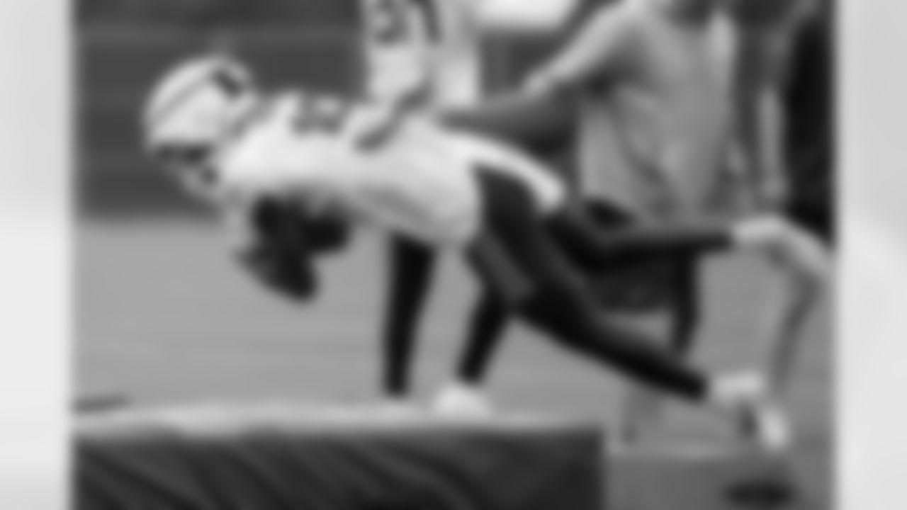 Grant DuBose (16). Buffalo Bills Training Camp, August 19, 2025 at Buffalo Bills Training Facility.