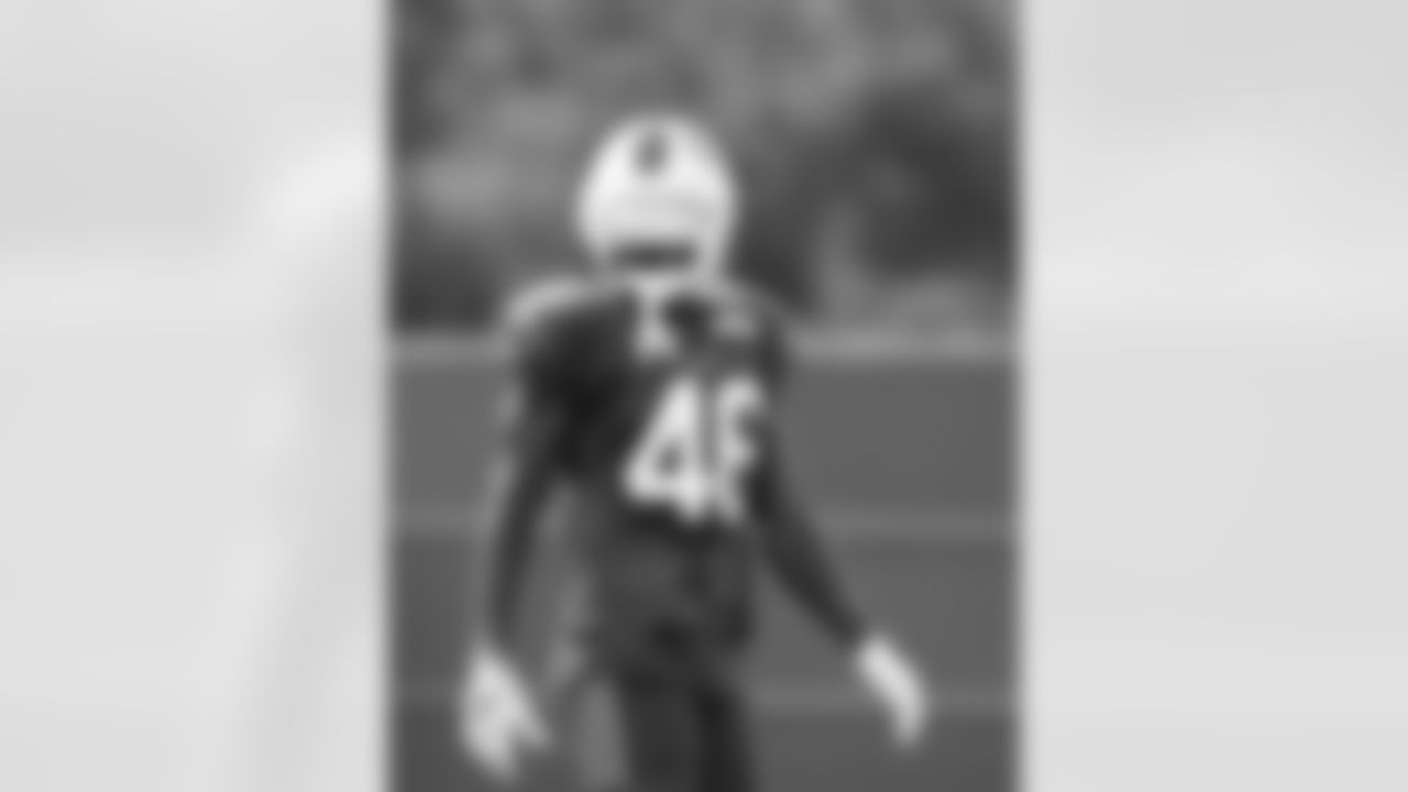 Ja'Marcus Ingram (46). Buffalo Bills Training Camp, August 13, 2025 at Buffalo Bills Training Facility.