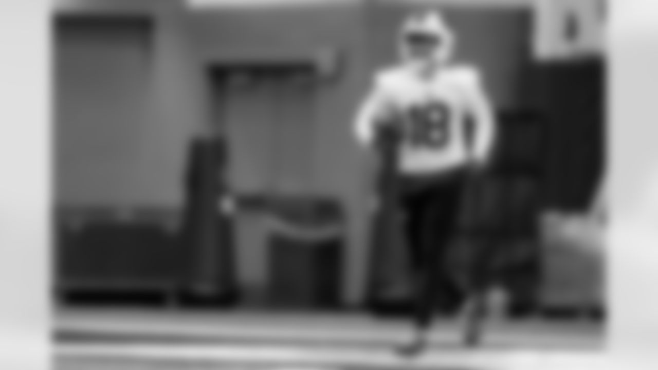 Brandin Cooks (18). Buffalo Bills Week 16 Practice, December 18, 2025 at Buffalo Bills Training Center.