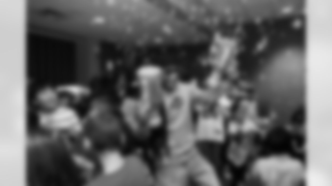 Billy Buffalo, DJ Milk, DJ Yes and Highmark host a Buffalo Bills pep rally for Heritage Heights Elementary students, November 14, 2025.