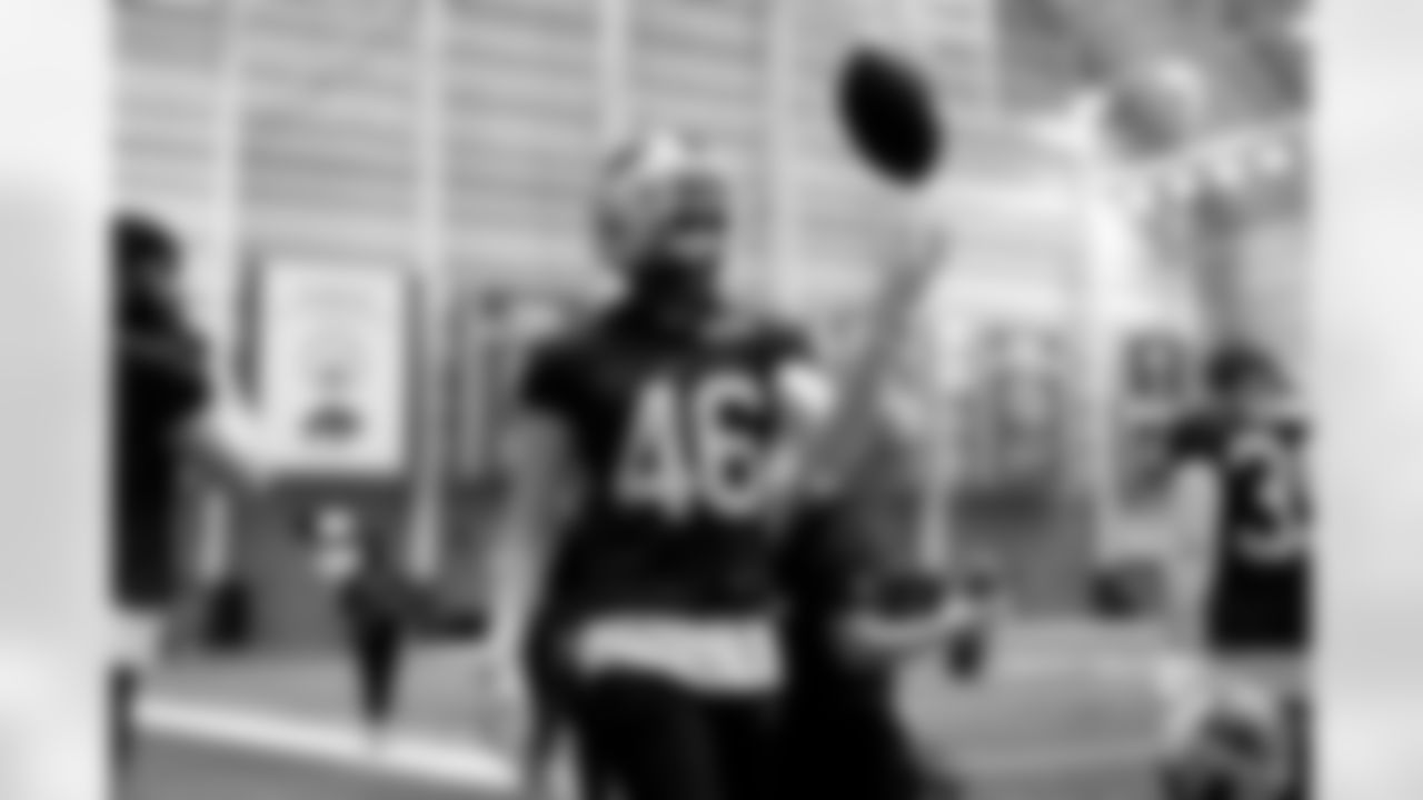 Ja'Marcus Ingram (46). Buffalo Bills Week 13 Practice, November 28, 2025 at Buffalo Bills Training Center.