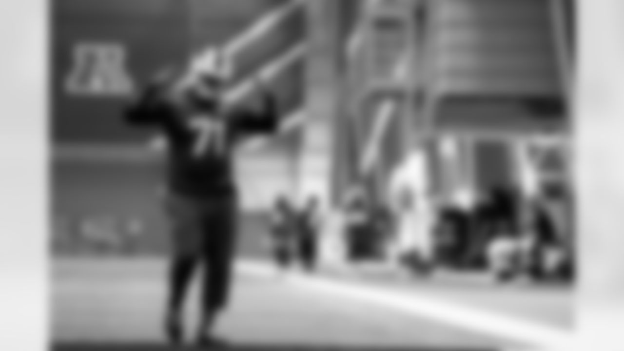 Tommy Akingbesote (71). Buffalo Bills Wild Card Week Thursday Practice, January 08, 2026 at Buffalo Bills Training Center.