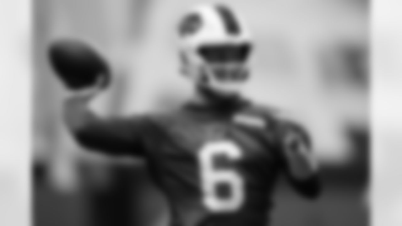 Shane Buechele (6). Buffalo Bills Week 9 Practice, October 31, 2025 at Buffalo Bills Training Center.