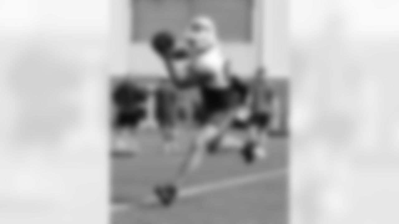 Zach Davidson (84). Buffalo Bills Training Camp, August 13, 2025 at Buffalo Bills Training Facility.