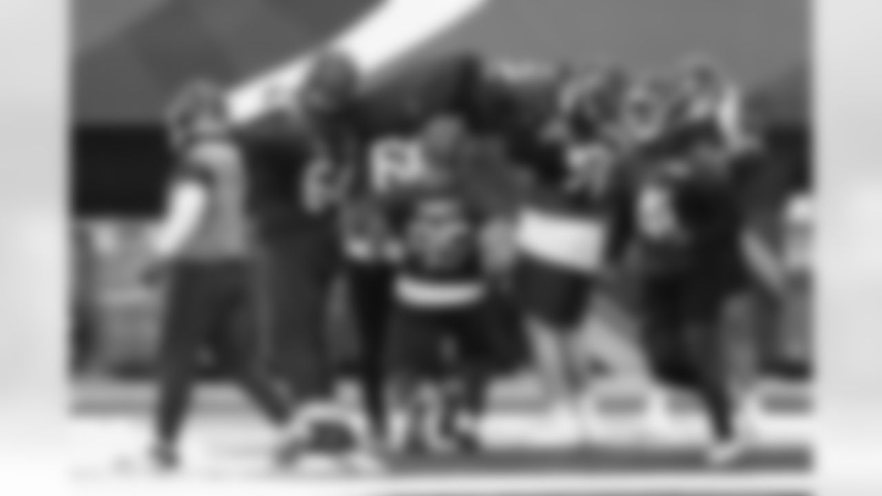 O'Cyrus Torrence (64), Ray Davis (22), Alec Anderson (70), Reggie Gilliam (41), Jackson Hawes (85). Buffalo Bills Week 18 Practice, January 02, 2026 at Highmark Stadium.