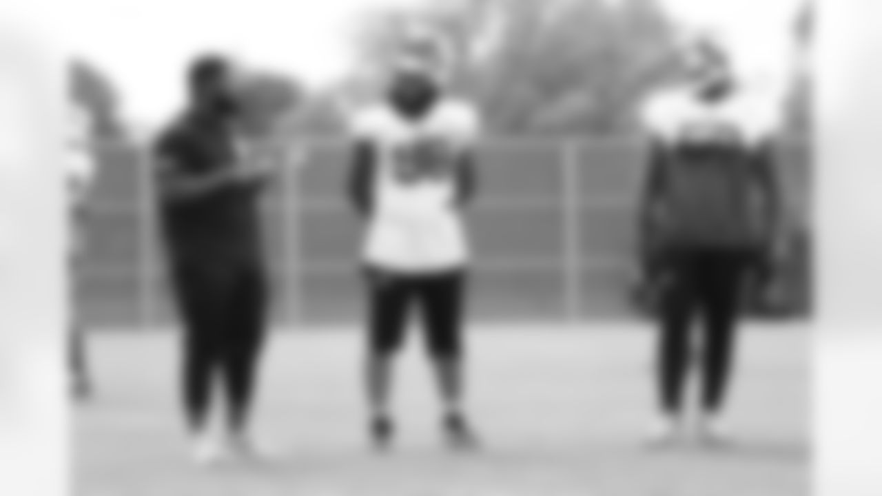 Ed Oliver (91), T.J. Sanders (98), Jordan Phillips (52). Buffalo Bills Week 4 Practice, September 24, 2025 at the Buffalo Bills Training Center.