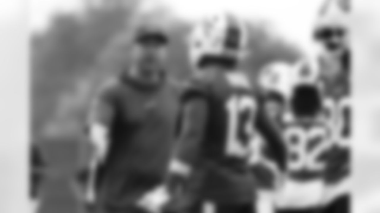 Joe Brady, Jalen Virgil (13). Buffalo Bills Mandatory Minicamp, June 12, 2025 at the Buffalo Bills Training Center.