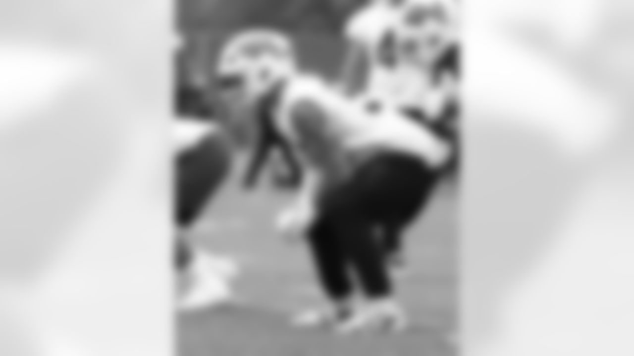 Michael Hoecht (55). Buffalo Bills OTA workouts, May 27, 2025 at the Buffalo Bills Training Center.