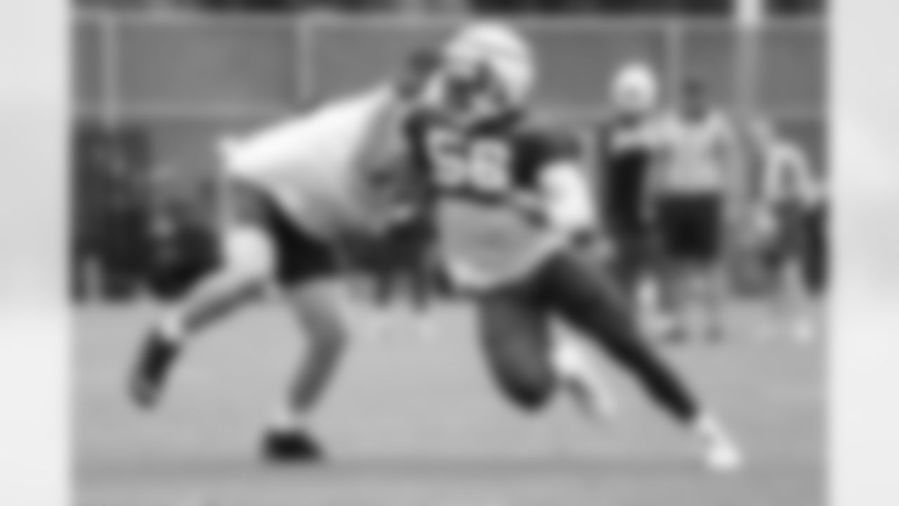 Javon Solomon (56). Buffalo Bills Training Camp, August 13, 2025 at Buffalo Bills Training Facility.