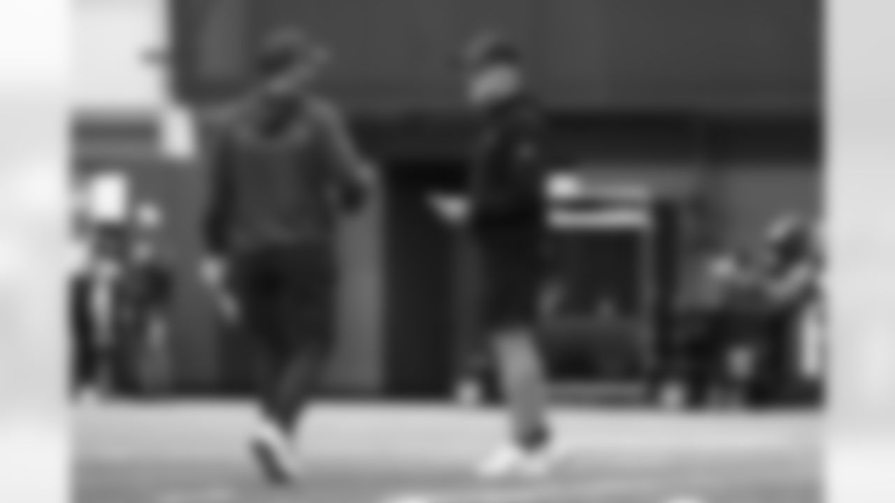 Bobby Babich, Sean McDermott. Buffalo Bills Week 9 Practice, October 30, 2025 at the Buffalo Bills Training Center.