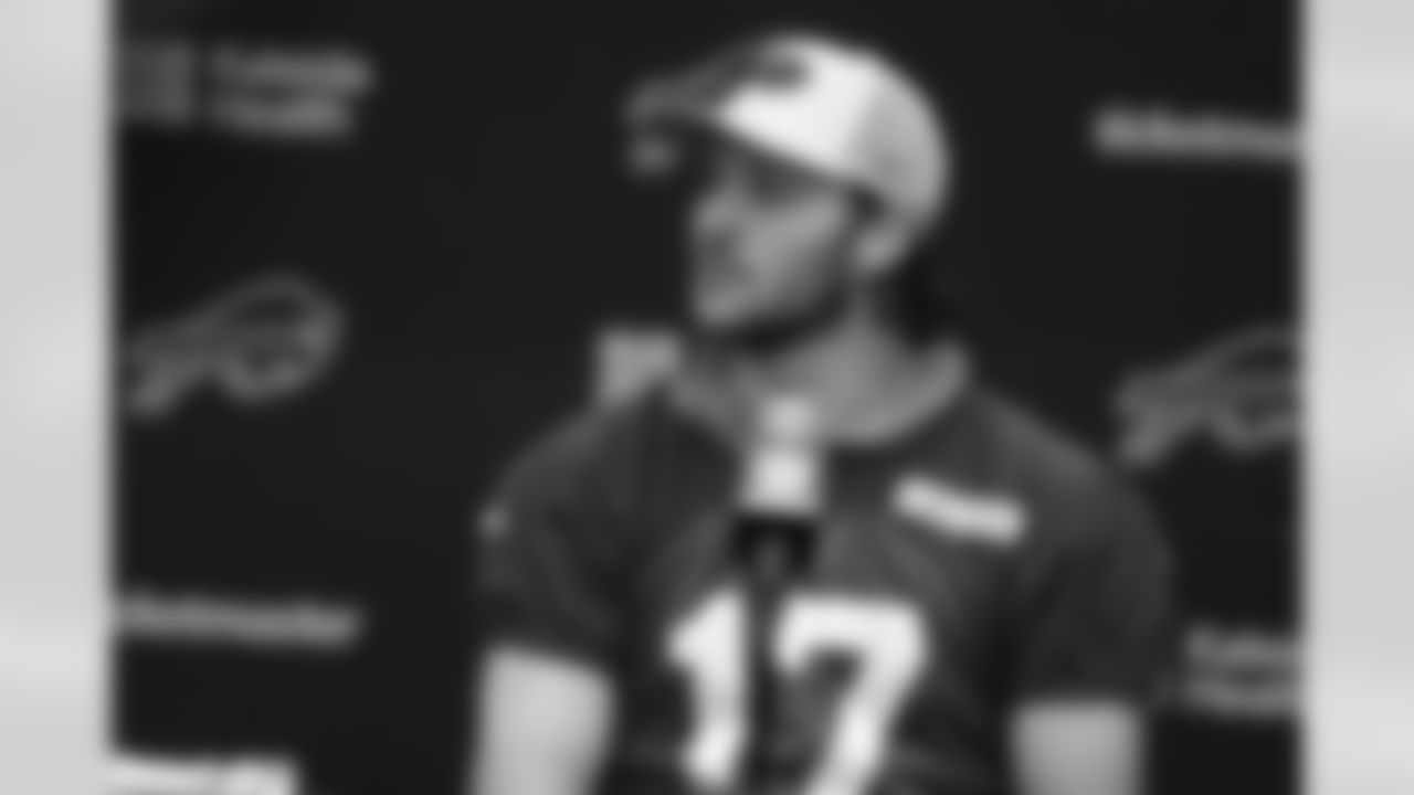 Josh Allen (17). Buffalo Bills Week 12 Practice, November 18, 2025 at Buffalo Bills Training Center.