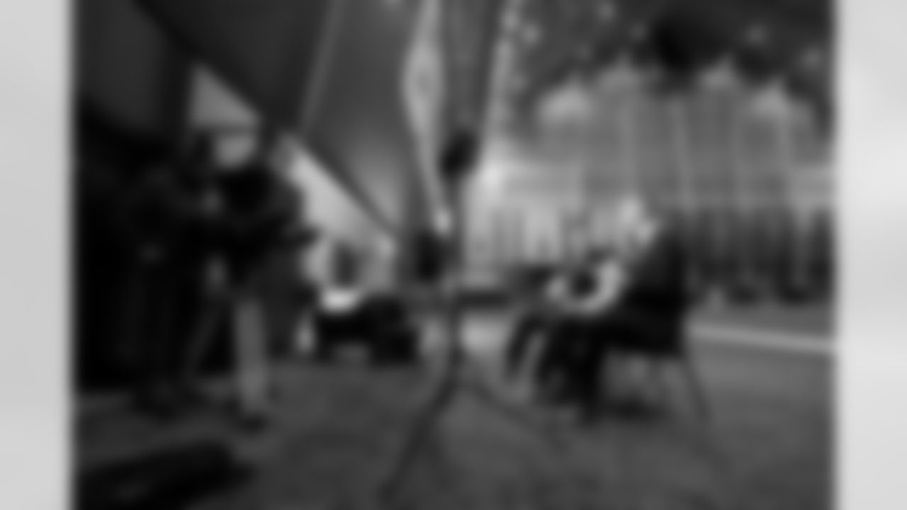 Josh Allen speaks during Joe Brady's First Day as Head Coach, January 29, 2026 at One Bills Drive.