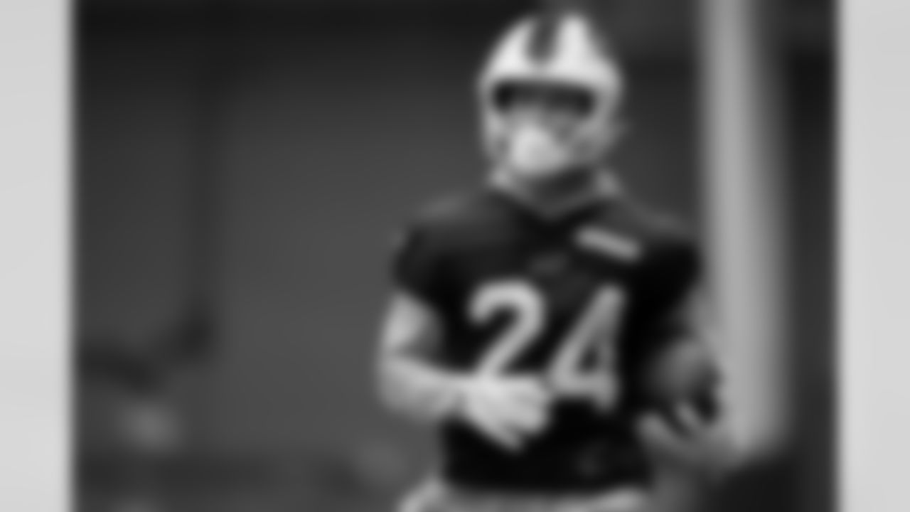 Cole Bishop (24). Buffalo Bills Week 8 Practice, October 23, 2025 at Buffalo Bills Training Center.