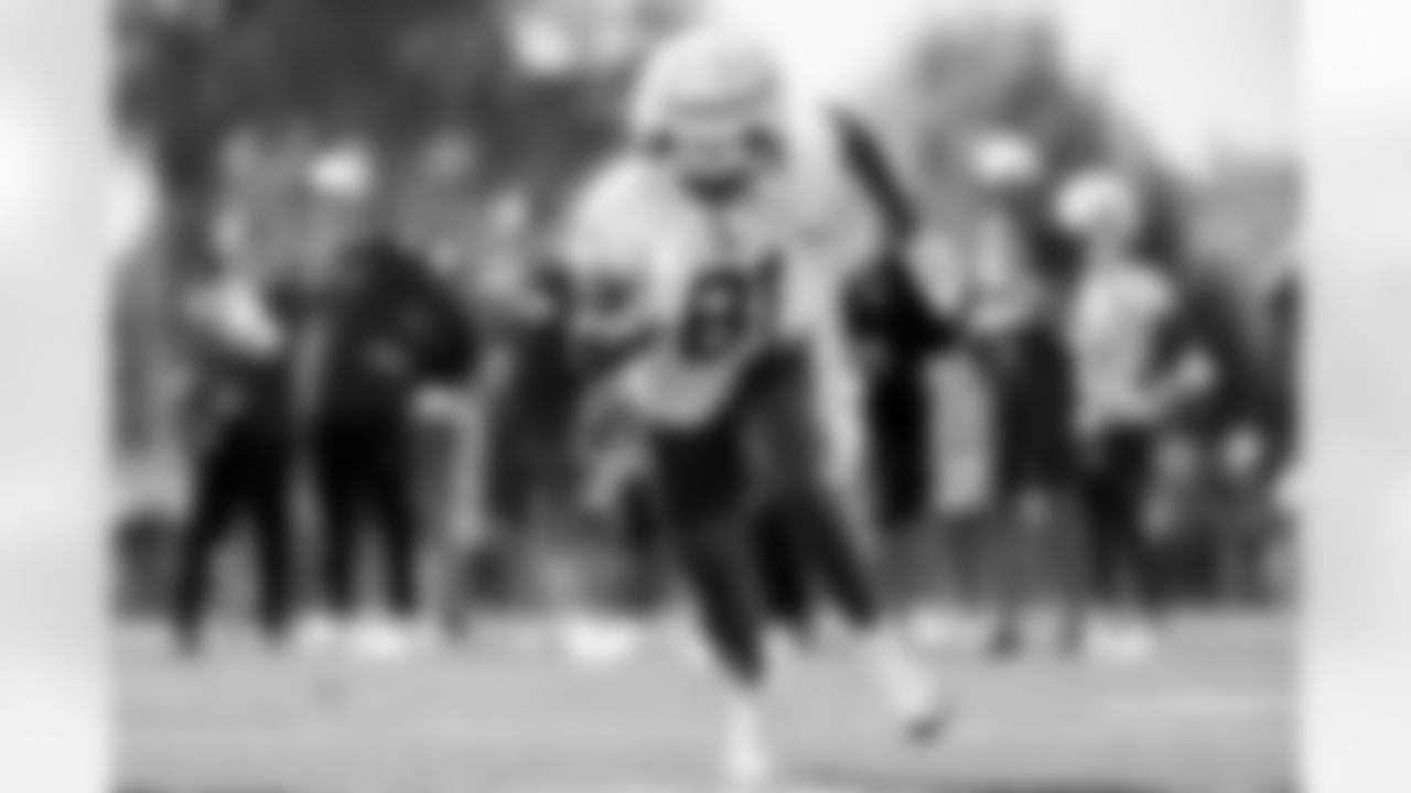 Kaden Prather (81). Buffalo Bills Training Camp, July 24, 2025 at St. John Fisher University.