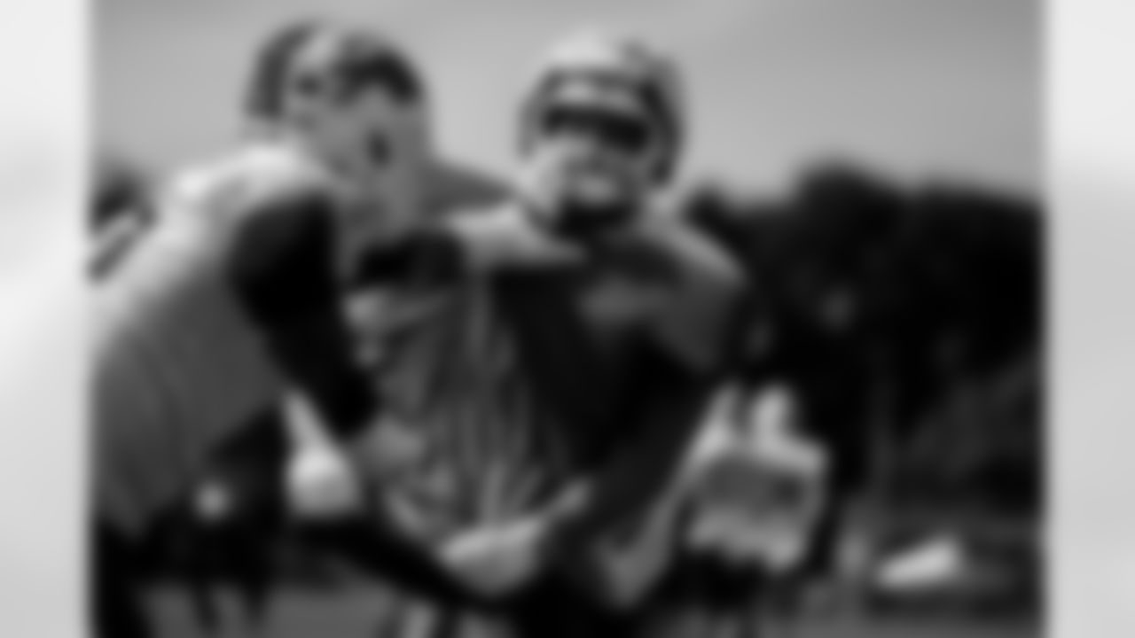 Alec Anderson (70), Rush Reimer (63). Buffalo Bills Training Camp, July 24, 2025 at St. John Fisher University.