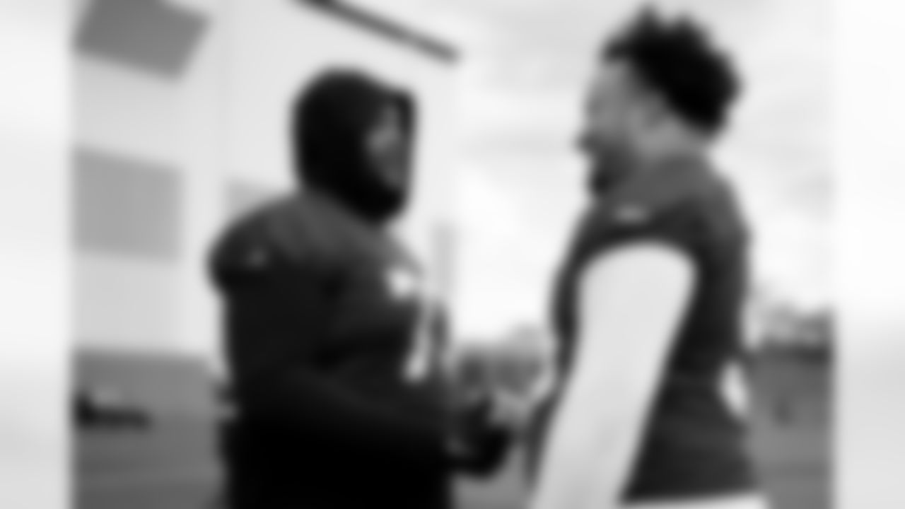 Dion Dawkins (73), Kendrick Green (53). Buffalo Bills Week 10 Practice, November 06, 2025 at Buffalo Bills Training Center.