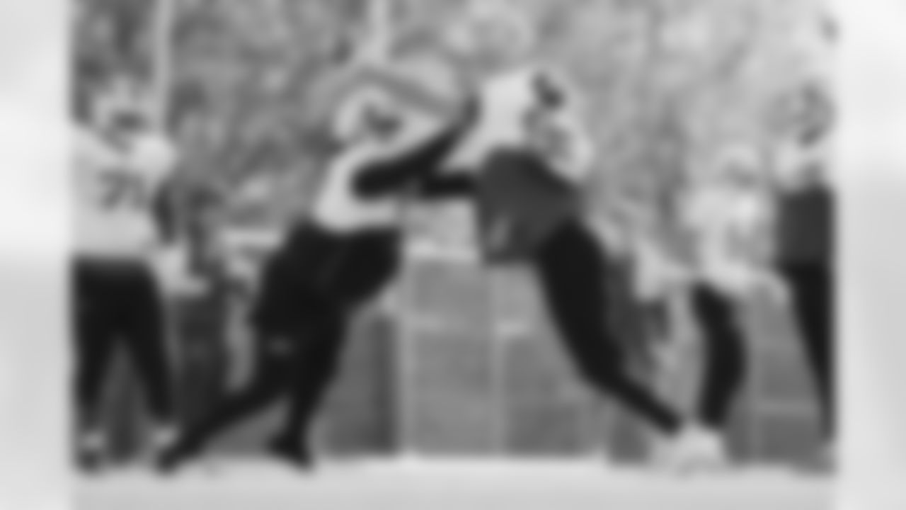 Phidarian Mathis (72), Deone Walker (96). Buffalo Bills Week 9 Practice, October 29, 2025 at the Buffalo Bills Training Center.