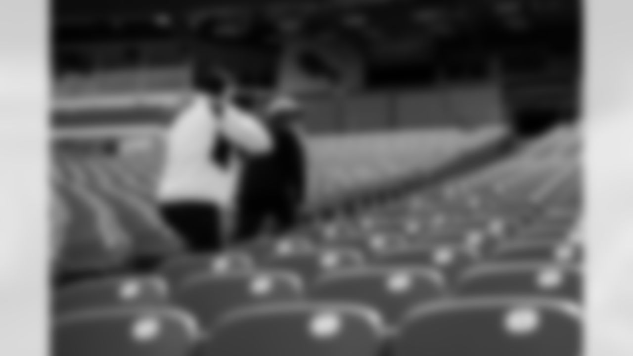 Behind-the-scenes from the Thurman Thomas video honoring the closing of Highmark Stadium, April 09, 2025.