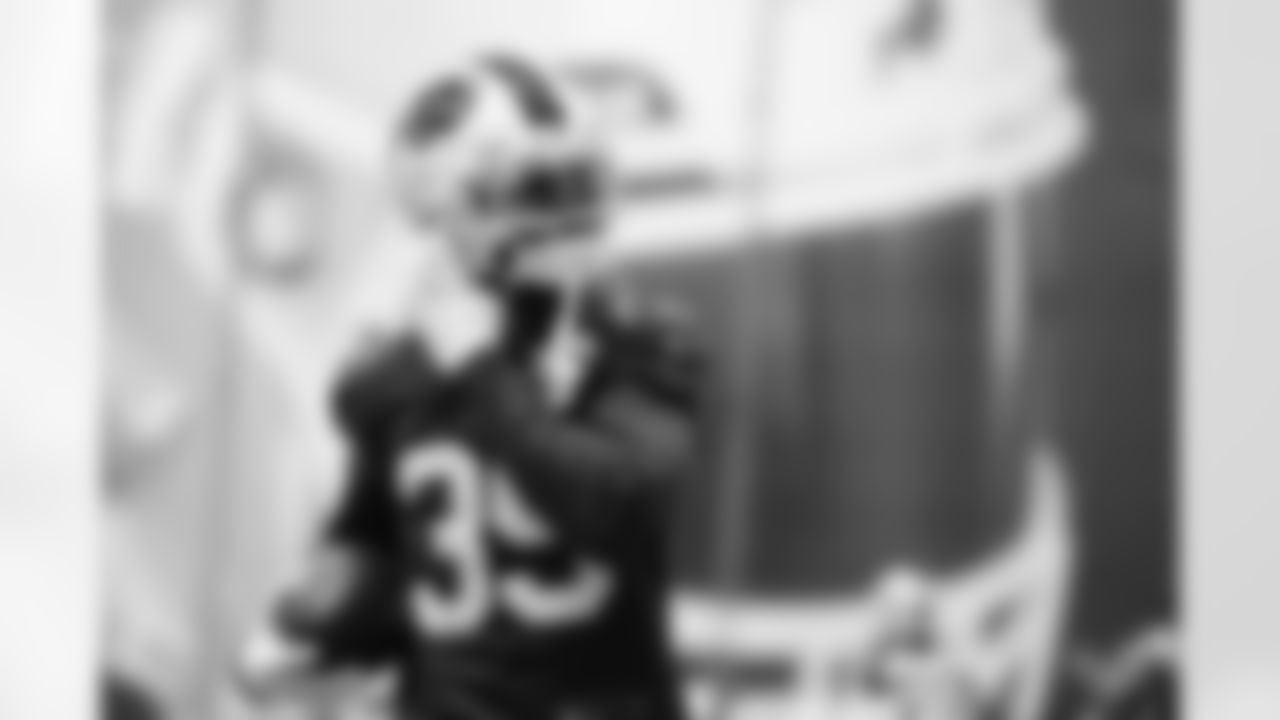 Cam Lewis (39). Buffalo Bills Wild Card Week Friday Practice, January 09, 2026 at Buffalo Bills Training Center.