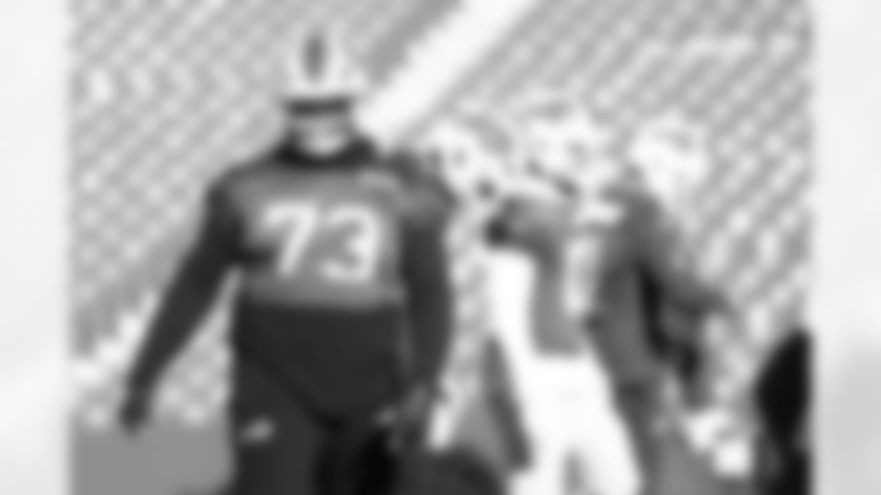 Dion Dawkins (73). Buffalo Bills Week 14 Practice, December 05, 2025 at Highmark Stadium.