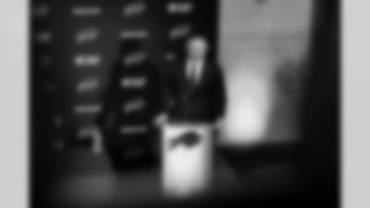 Joe Brady's Head Coach Introduction, January 29, 2026 at Buffalo Bills Training Center.