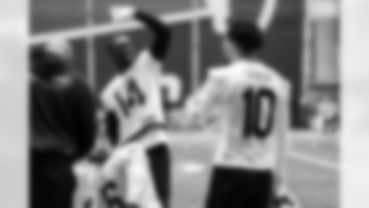 Tyrell Shavers, Khalil Shakir. Buffalo Bills Week 16 Practice, December 19, 2025 at Buffalo Bills Training Center.