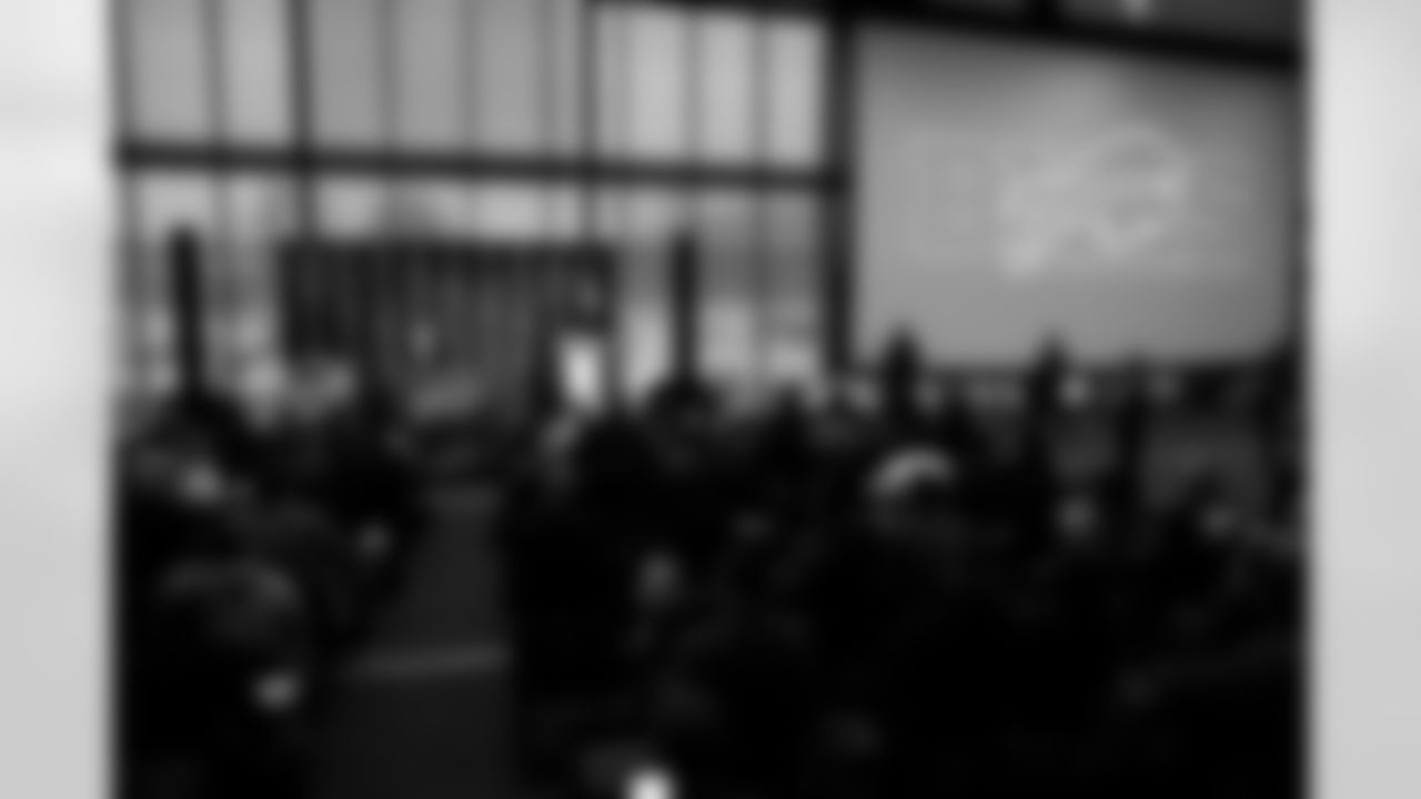 Joe Brady's Head Coach Introduction, January 29, 2026 at Buffalo Bills Training Center.