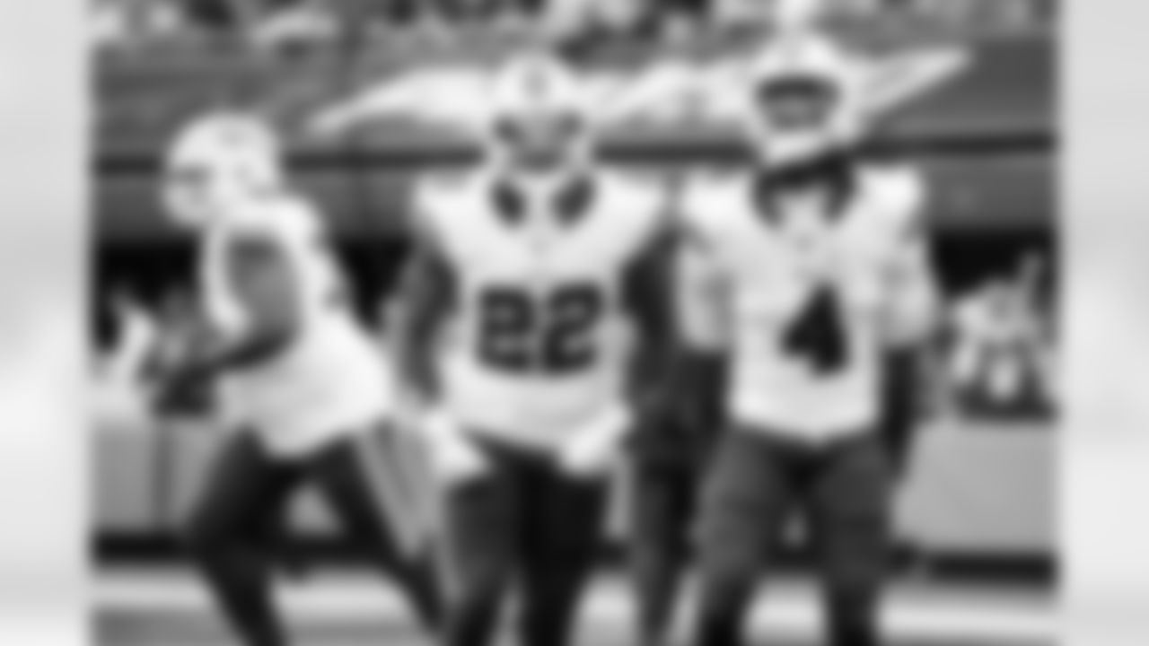 Ray Davis (22), James Cook (4). Carolina Panthers vs Buffalo Bills, Regular Season, October 26, 2025 at Bank of America Stadium.