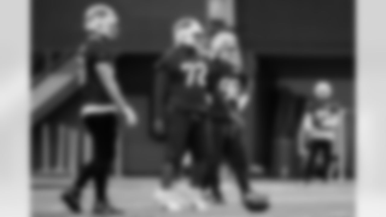 Phidarian Mathis (72). Buffalo Bills Divisional Round, January 15, 2026 at Buffalo Bills Training Center.