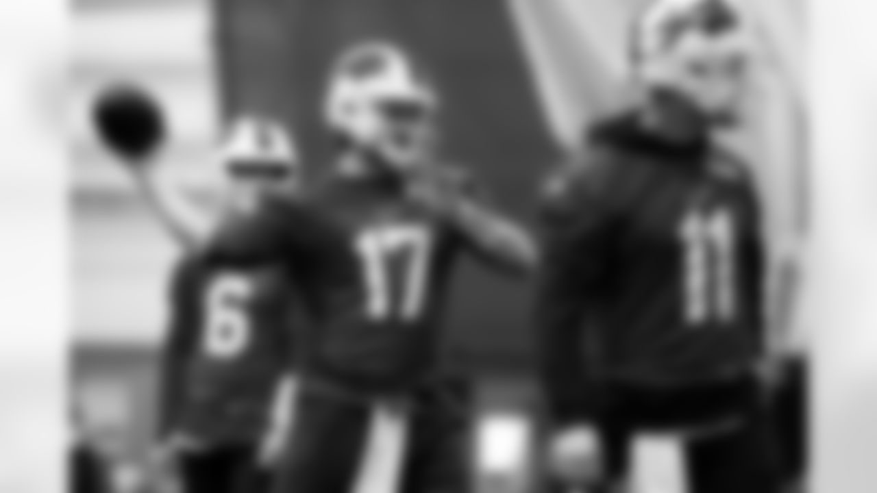 Josh Allen (17). Buffalo Bills Wild Card Week Thursday Practice, January 08, 2026 at Buffalo Bills Training Center.