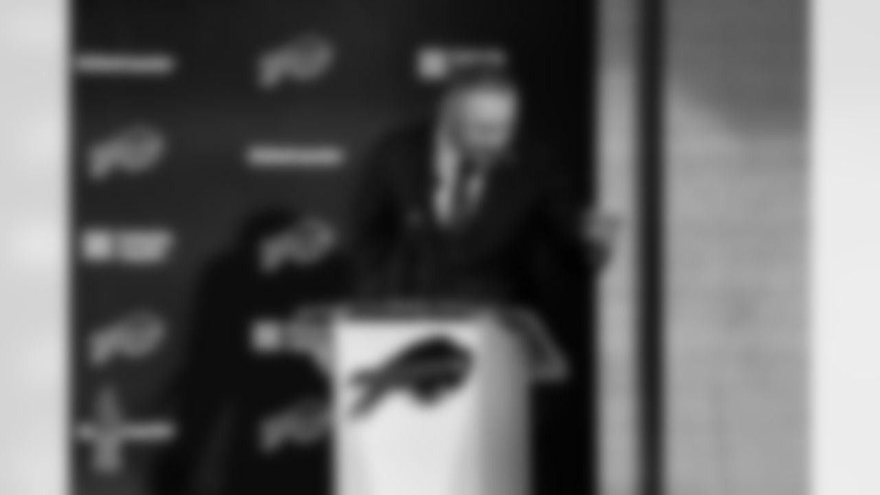 Joe Brady's Head Coach Introduction, January 29, 2026 at Buffalo Bills Training Center.