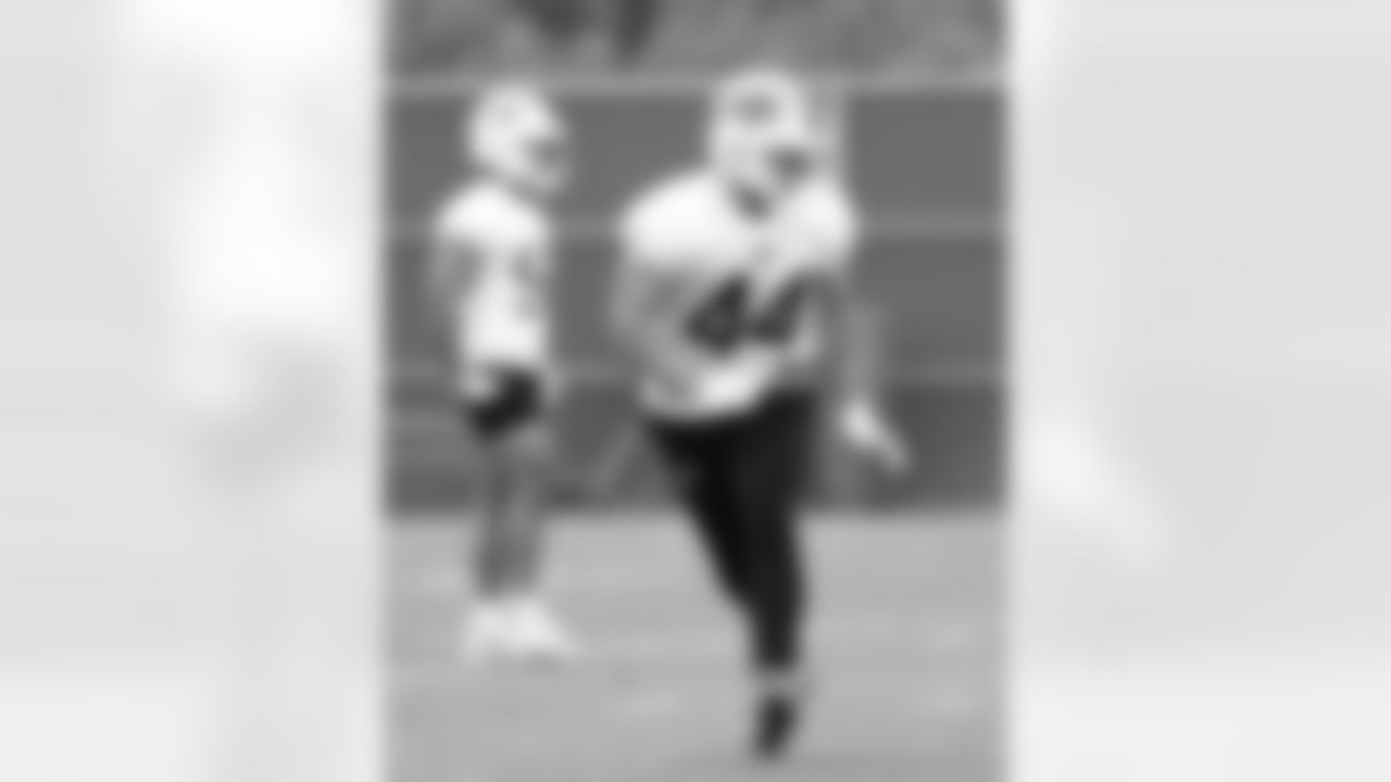 Joe Andreessen (44). Buffalo Bills OTA workouts, May 27, 2025 at the Buffalo Bills Training Center.