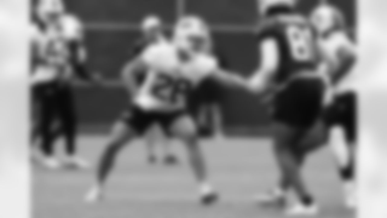 Darrick Forrest (28). Buffalo Bills OTA workouts, June 03, 2025 at the Buffalo Bills Training Center.