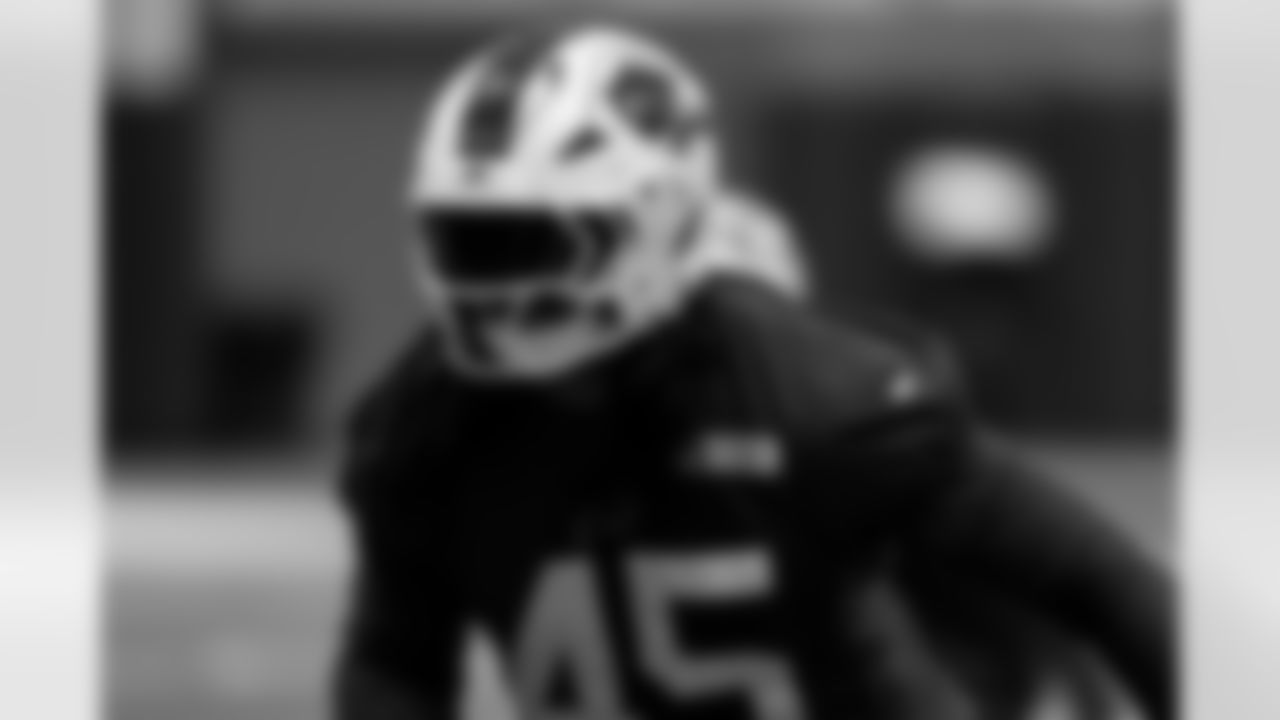 Shaq Thompson (45). Buffalo Bills Week 13 Practice, November 26, 2025 at Buffalo Bills Training Center.