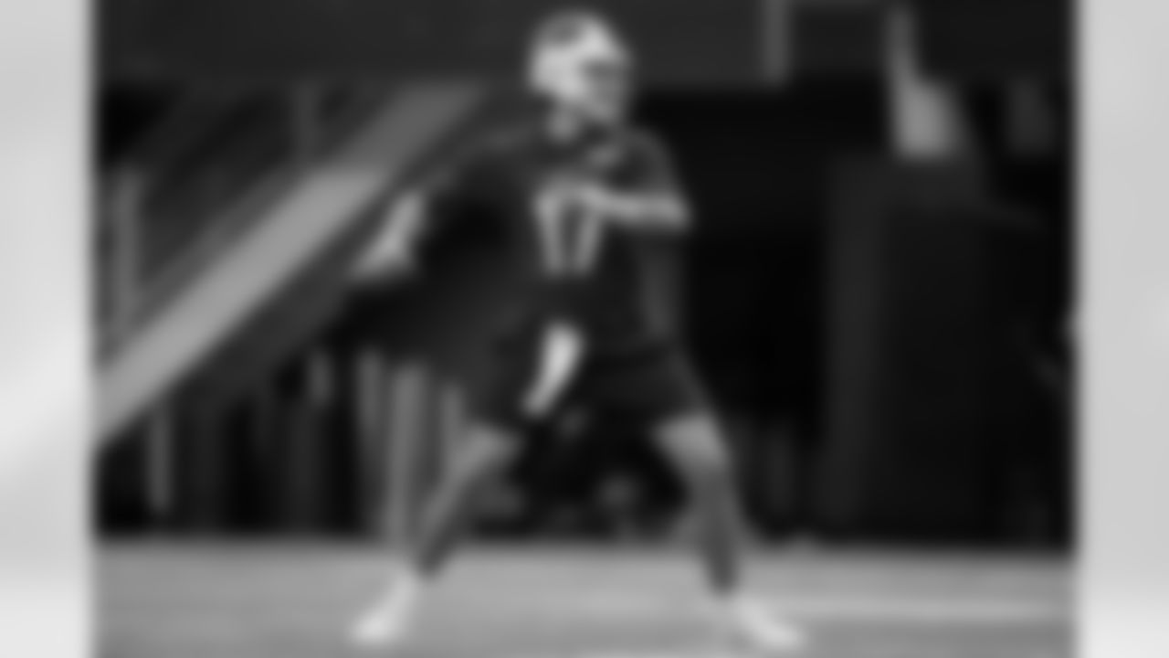 Josh Allen (17). Buffalo Bills Wild Card Week Thursday Practice, January 08, 2026 at Buffalo Bills Training Center.