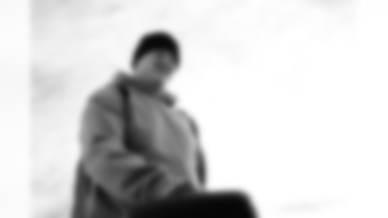 Chase Lundt (77). Buffalo Bills travel to Denver, January 16, 2026 at Buffalo Niagara International Airport.