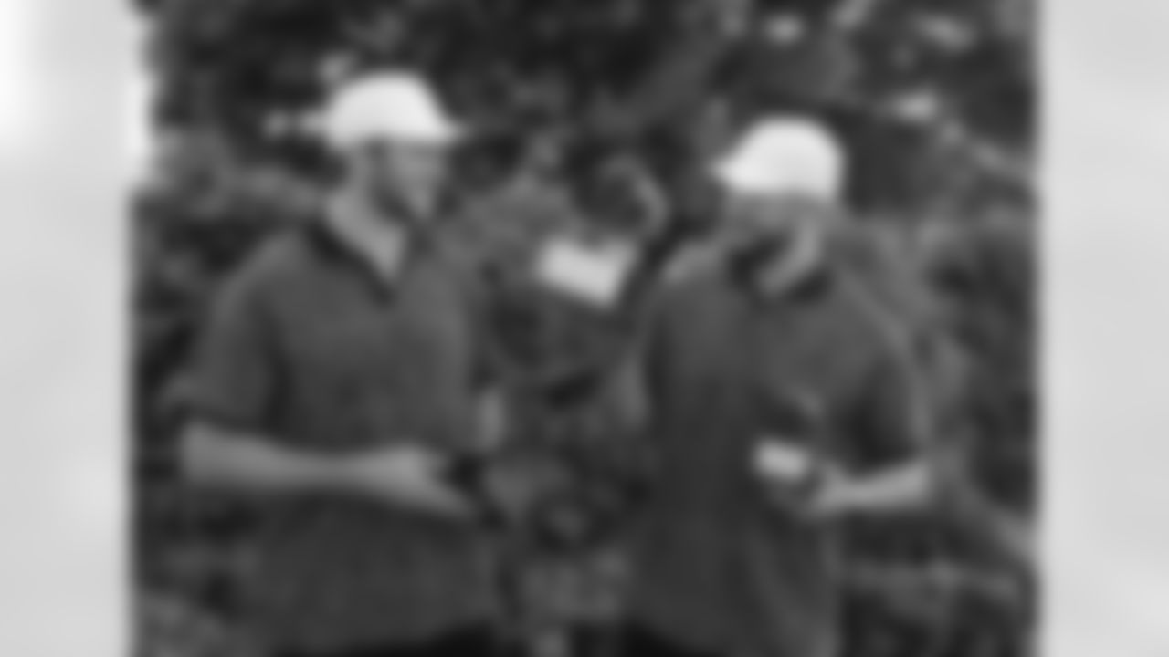 Part of the winning team - Josh Allen, Mitch Trubisky. Buffalo Bills players and staff compete in the 4th Annual Buffalo Bills Scramble, May 21, 2024.