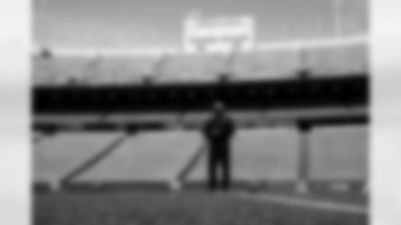 Behind-the-scenes from the Thurman Thomas video honoring the closing of Highmark Stadium, April 09, 2025.