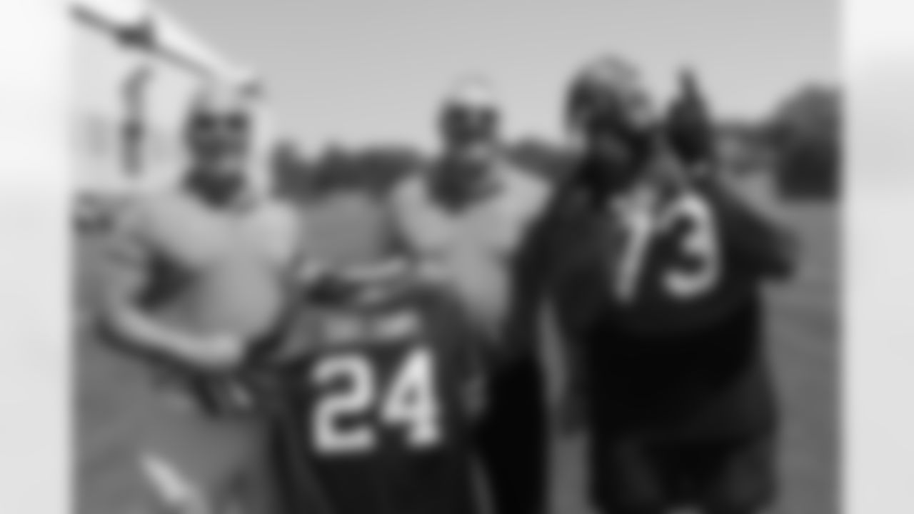 Buffalo Bills players meet three New York State Championship teams during Mandatory Minicamp, June 10, 2025 at the Buffalo Bills Training Center. Webster Schroeder Flag Football - 2025 Class B Champions, Pioneer Flag Football - 2025 Class C Champions and Clymer/Sherman/Panama Football - 2024 Class D Champions.