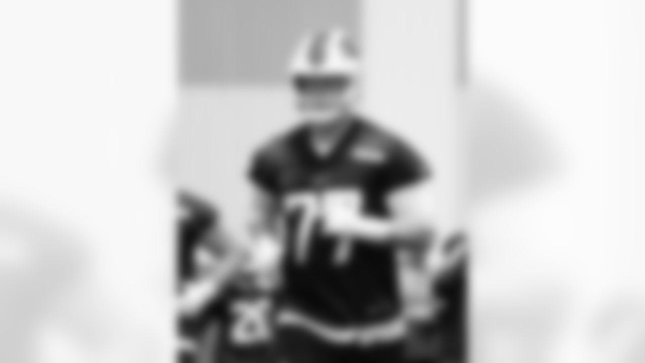 Chase Lundt (77). Buffalo Bills OTA workouts, June 03, 2025 at the Buffalo Bills Training Center.