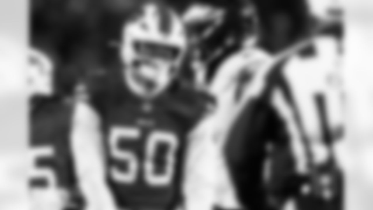 Greg Rousseau (50). Buffalo Bills vs Philadelphia Eagles, Regular Season, December 28, 2025 at Highmark Stadium.