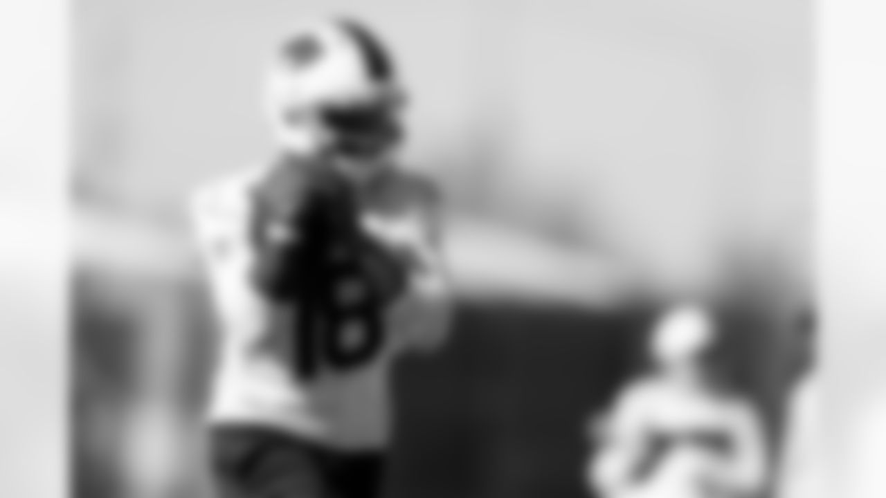 Elijah Moore (18). Buffalo Bills Week 6 Practice, October 10, 2025 at Buffalo Bills Training Center.