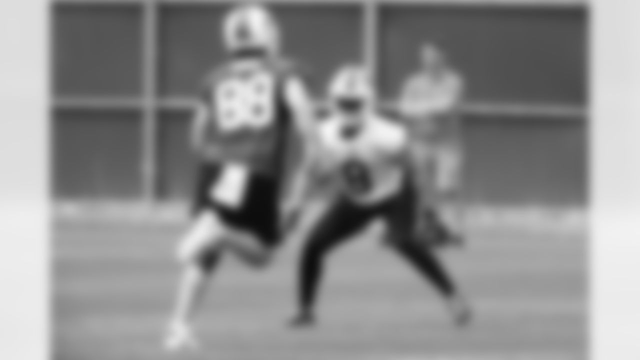 Dawson Knox (88), Terrel Bernard (8). Buffalo Bills OTA workouts, June 03, 2025 at the Buffalo Bills Training Center.