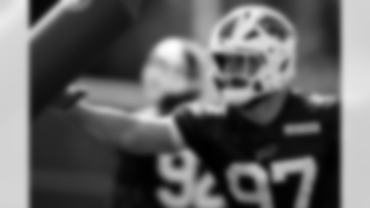 Joey Bosa (97). Buffalo Bills Training Camp, August 28, 2025 at Buffalo Bills Training Facility.