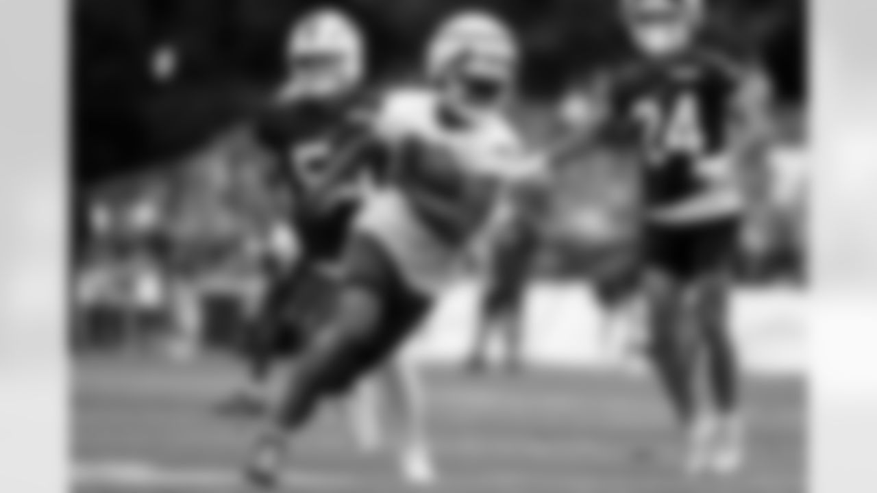 Keon Coleman (0). Buffalo Bills Training Camp, July 27, 2025 at St. John Fisher University.