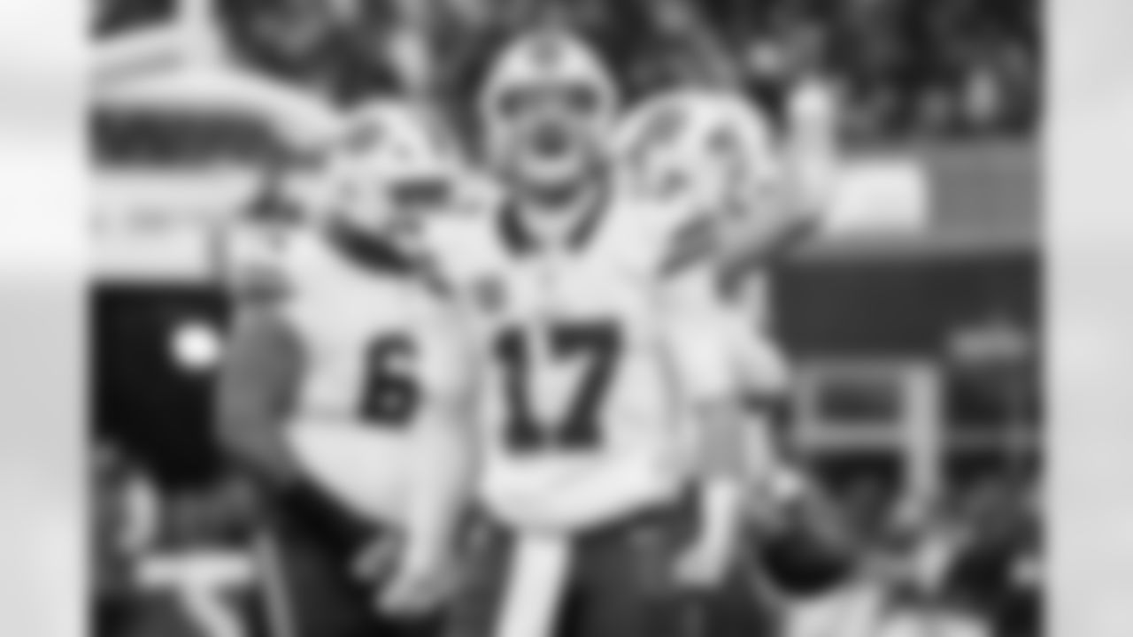 Josh Allen (17). New England Patriots vs Buffalo Bills, Regular Season, December 14, 2025 at Gillette Stadium.