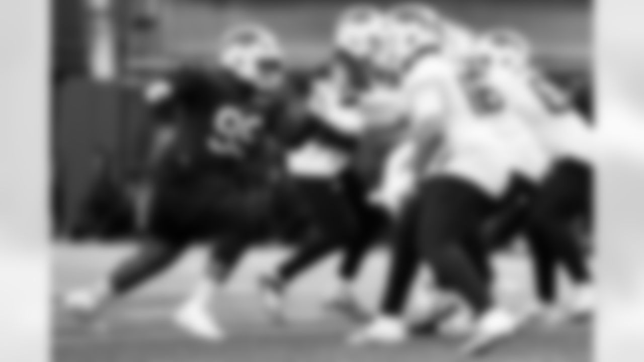 Larry Ogunjobi (99). Buffalo Bills Divisional Round, January 15, 2026 at Buffalo Bills Training Center.