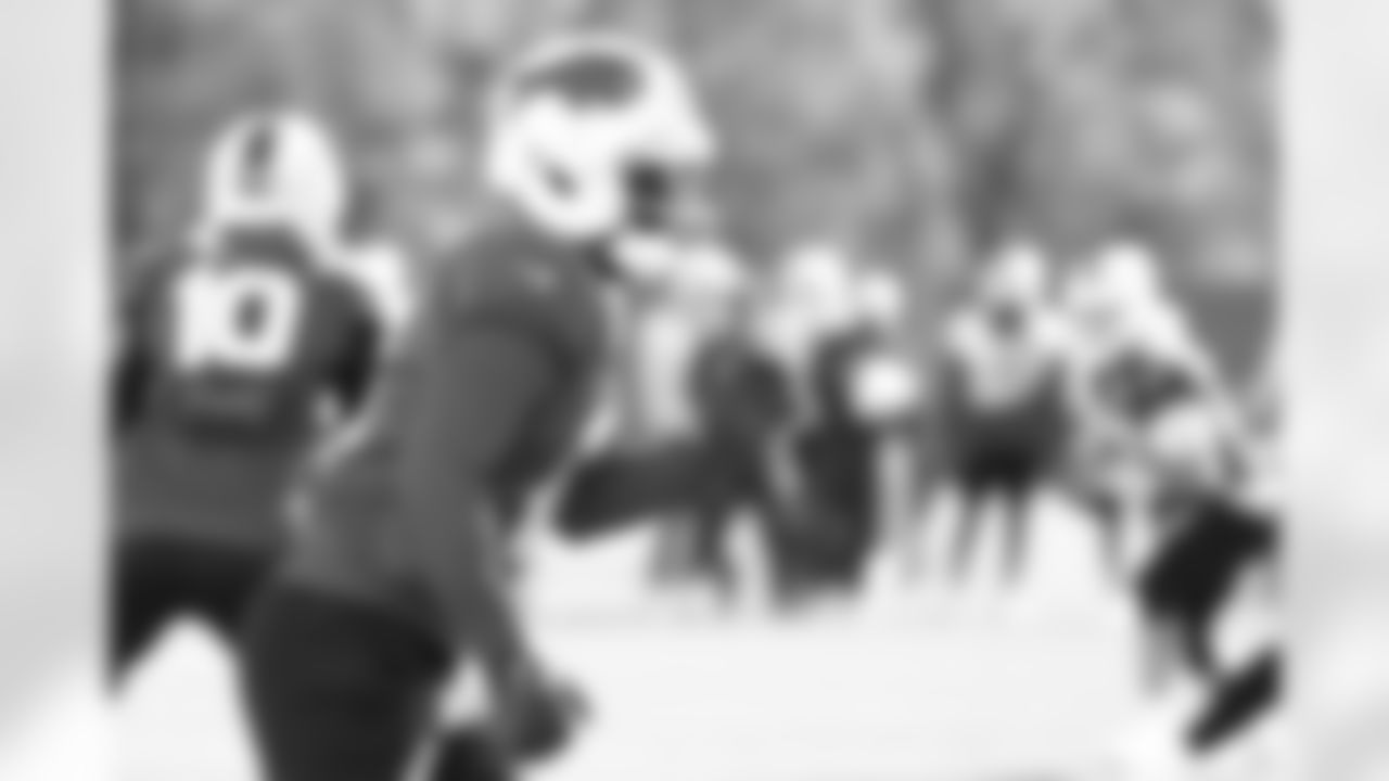 Elijah Moore (18). Buffalo Bills Week 9 Practice, October 29, 2025 at the Buffalo Bills Training Center.