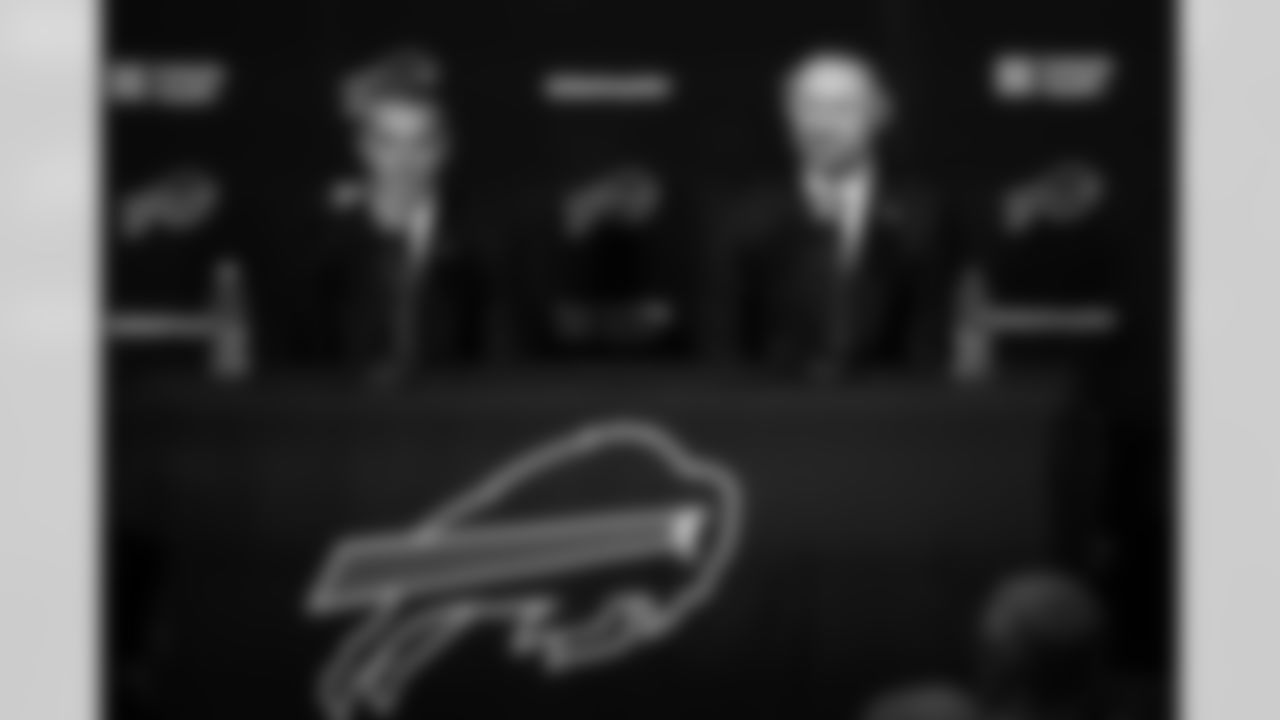 Joe Brady's Head Coach Introduction, January 29, 2026 at Buffalo Bills Training Center.